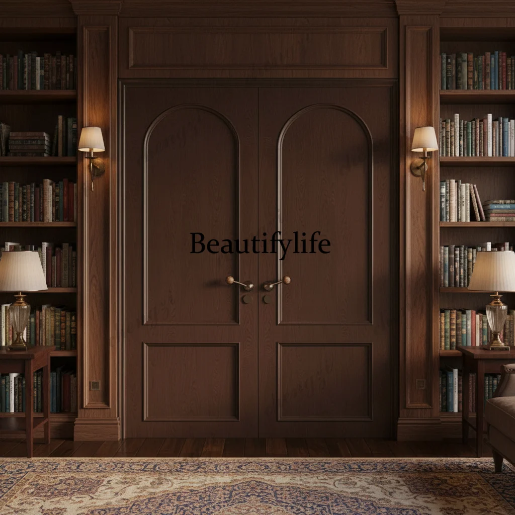 Z183 Customization Modern Style Solid Wood Paint Double Door, Original Wooden Door, Indoor Door, Entrance Door