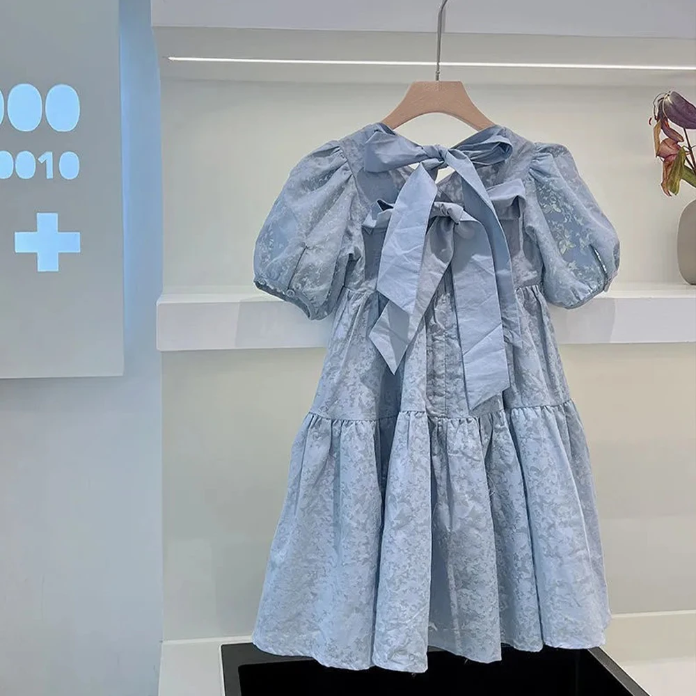 

Children Dress 2023 Summer New Korean Girls Princess Dress Back Strap Temperament kids clothes kids dresses for girls