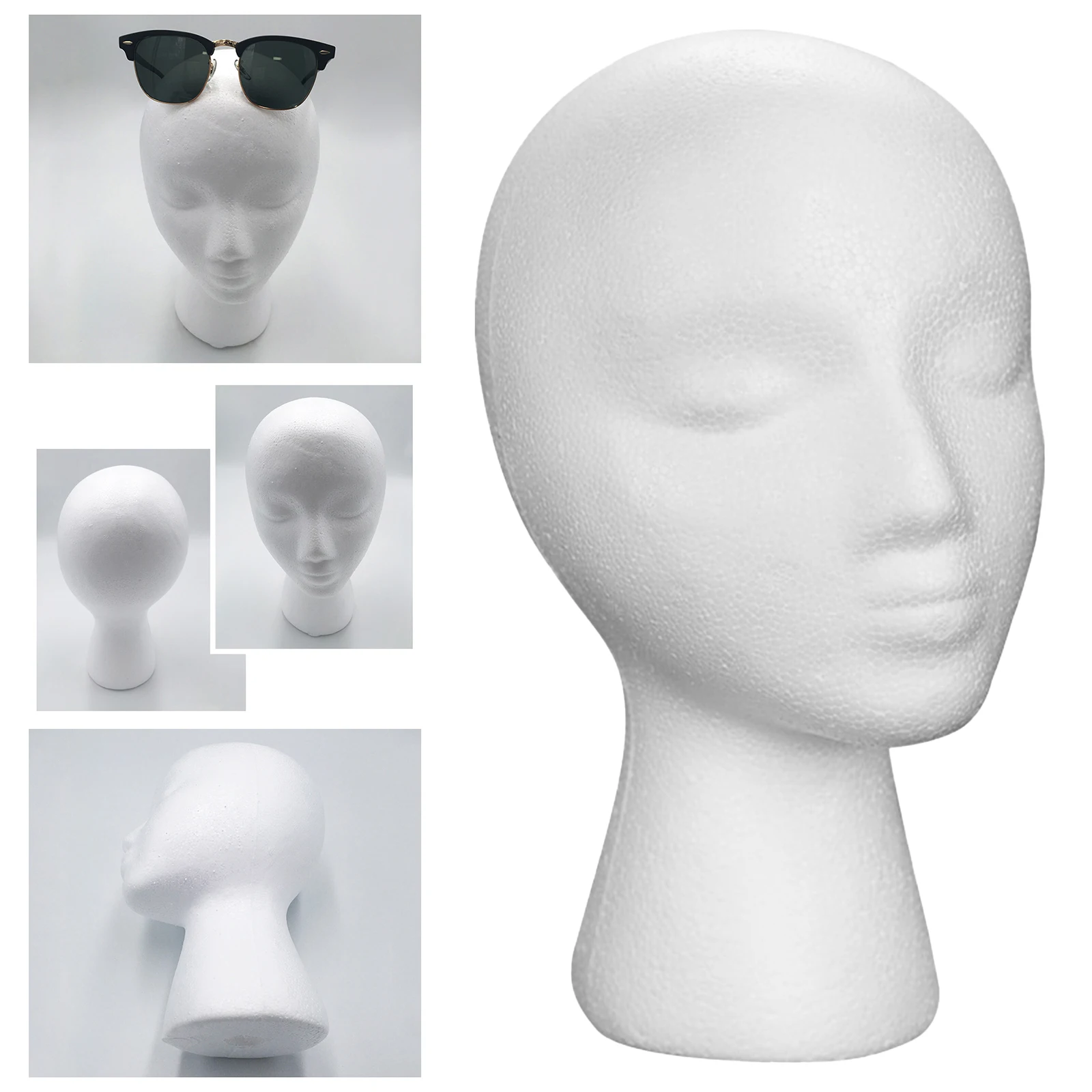 Female Foam Mannequin Head Hat Caps Wig Display Holder Accessories Fashion Styrofoam Foam Head Wig Stand