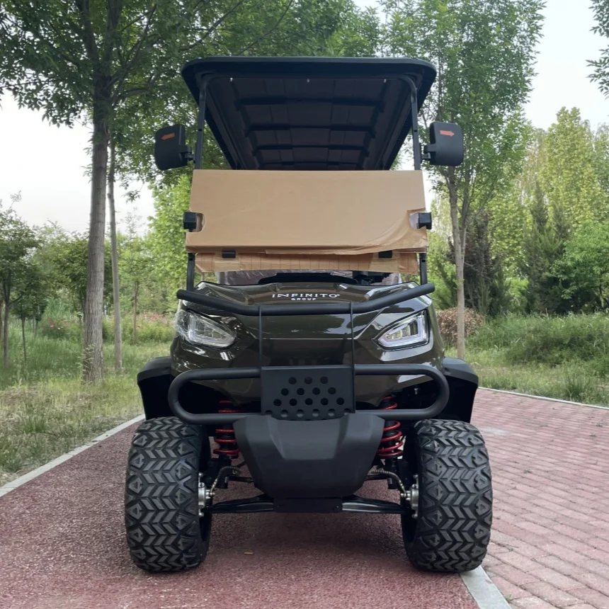 New Suitable Golf Cart For Club Schools New Energy Electric Golf Cart With Solar Panels Forward And Reverse Switch Golf Cart