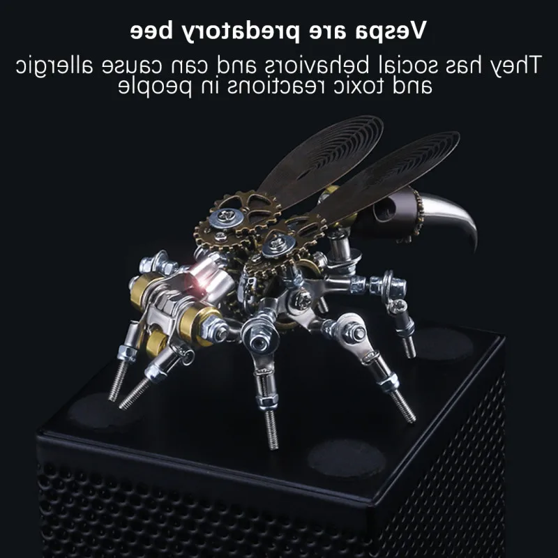 3d puzzle assembly insect wasp model kit machinery giocattoli educativi per bambini dragonfly mecha regalo creativo toy office decor