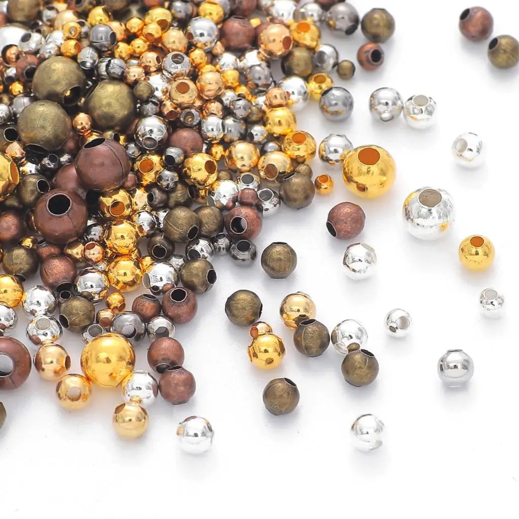 

Ball Crimp End Beads Perforated Iron Friendly Nickel-Free Positioning Diy Jewelry Making Findings Accessories