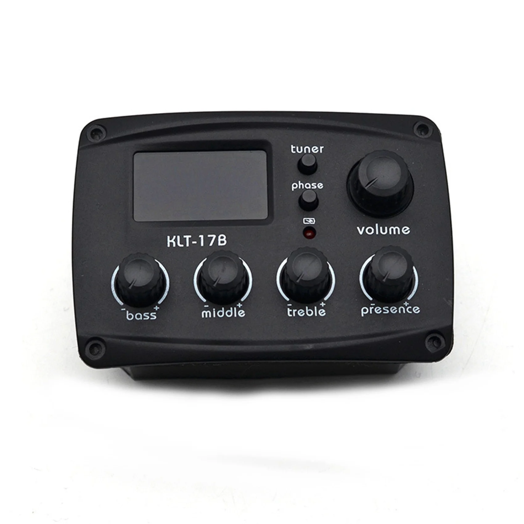 2025 New-2X KLT-17B Acoustic Guitar EQ Preamp With Digital Procedding Tuner 3 Band EQ Equalizer With Tuner Guitar Pickup