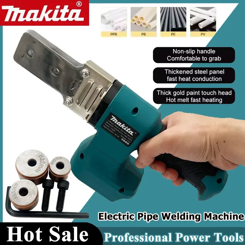 

Makita Electric Pipe Welding Machine Cordless Fuser PPR PE Soldering Iron Plastic Tube PP Heating Hot Melt For 18V Battery