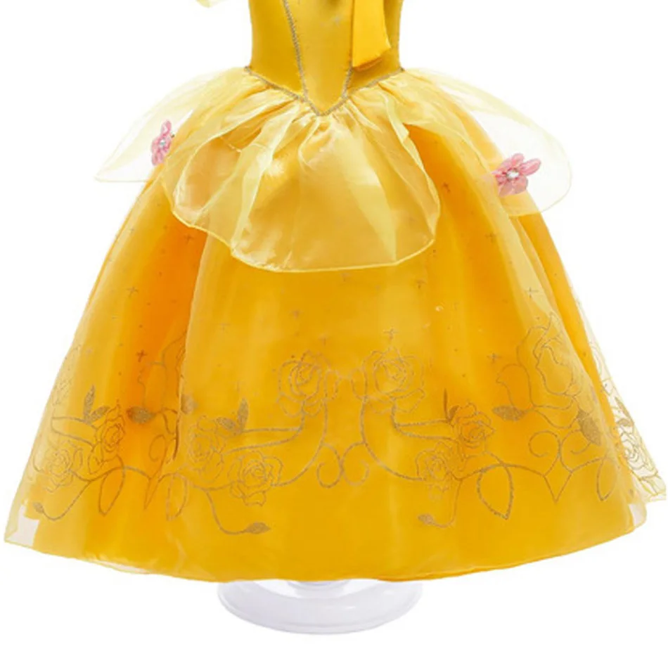 Vestido de princesa sem mangas feminino, Kids Cosplay Dresses Set, vestido de desempenho infantil, roupas de Halloween