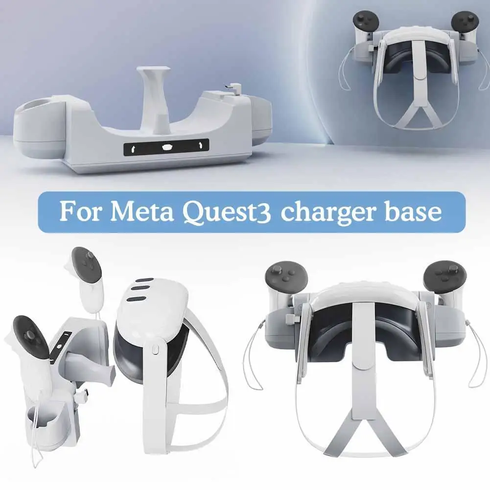 Charging Station For Meta/Oculus 3 Charging Base Charging Dock VR Stand for quest 3 Headset and Controller Accessories