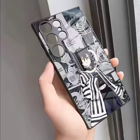 Demon Slayer Iguro Obanai Phone Case For S24 Ultra Samsung S23 Fe S22 S20 S21 Plus Galaxy A54 A34 A24 A53 Note 20 Glass Cover