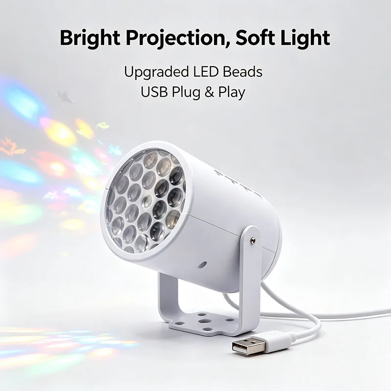 Dancing Rotating Kids Christmas Projector Lamp, LED Colorful Ocean World Pattern Light for Living Room Bedroom