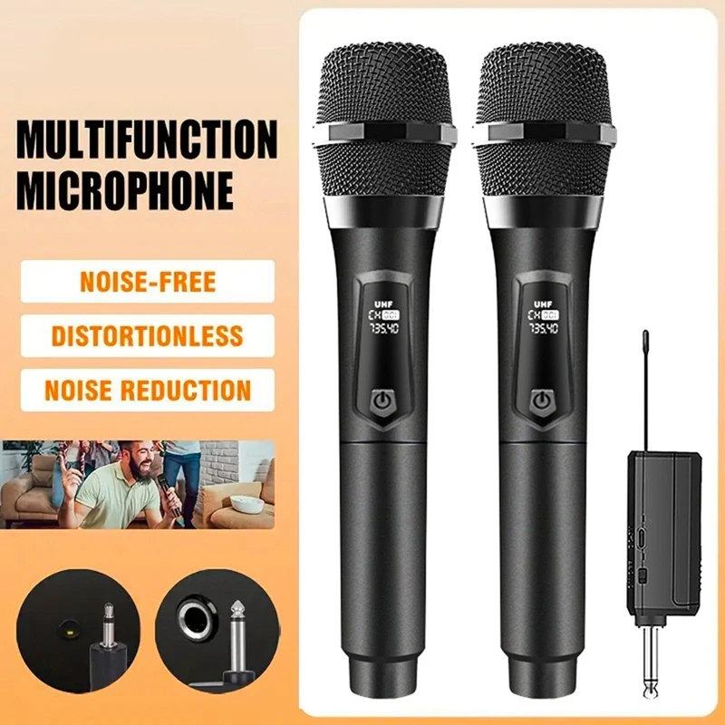 

ABKP-Universal U-Segment Rechargeable Wireless Microphone One-To-Two Microphone U-Segment Home K Singer Handheld Microphone