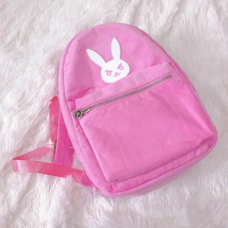 Anime Game Overwatch Dva Cosplay Backpack For Women Cute Pink Students Schoolbag Fashion Shoulder Bags Outdoor Travel bag Purses