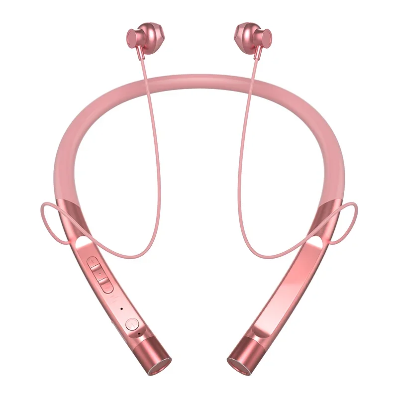 Auricolare Bluetooth 5.1 cuffie con archetto da collo con microfono HD cuffie Wireless HIFI Stereo con auricolari con scheda TF per lo Sport