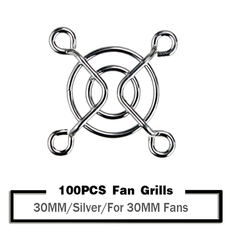 100 Pieces 3cm 30mm Iron Fan Net Metal Steel Grill Protector Cover Finger Guard Used for 30mm x 30mm PC Cooling Fan