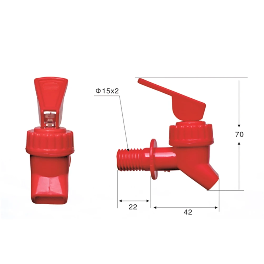 Wine Bottle Faucet with 15mm Plastic Thread for Water Tank Mounting and Beverage Dispensing in Multiple Environments
