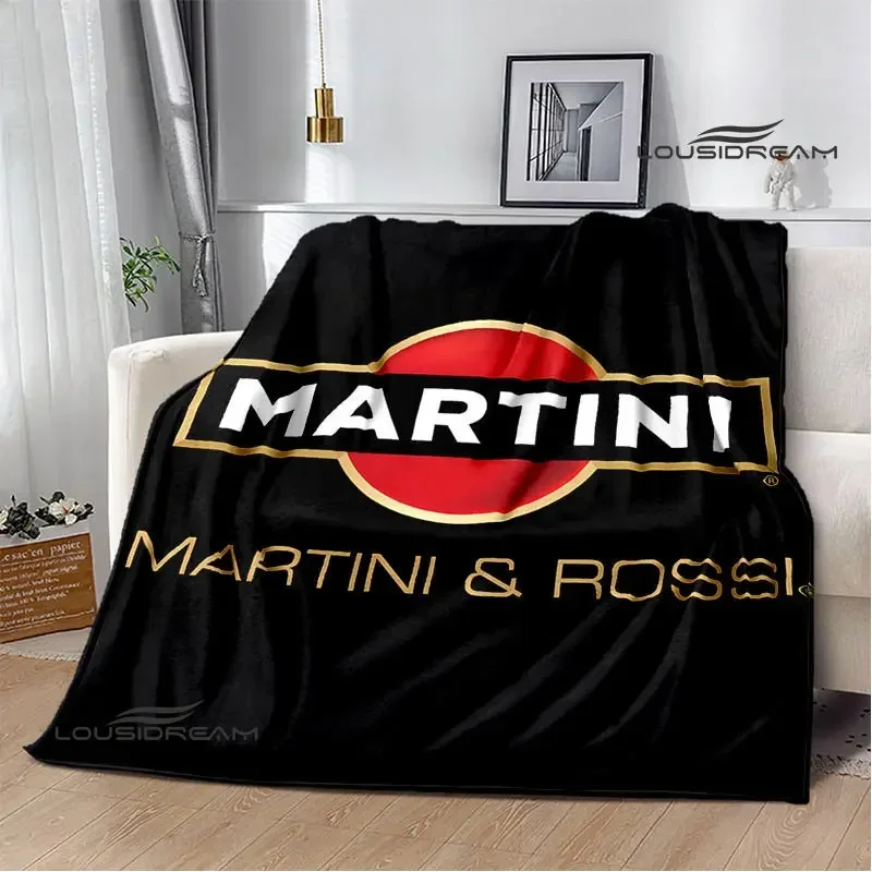 martini logo printed blankets picnic blanket Flange warm blankets Soft and comfortable blanket Home travel blanket birthday gift