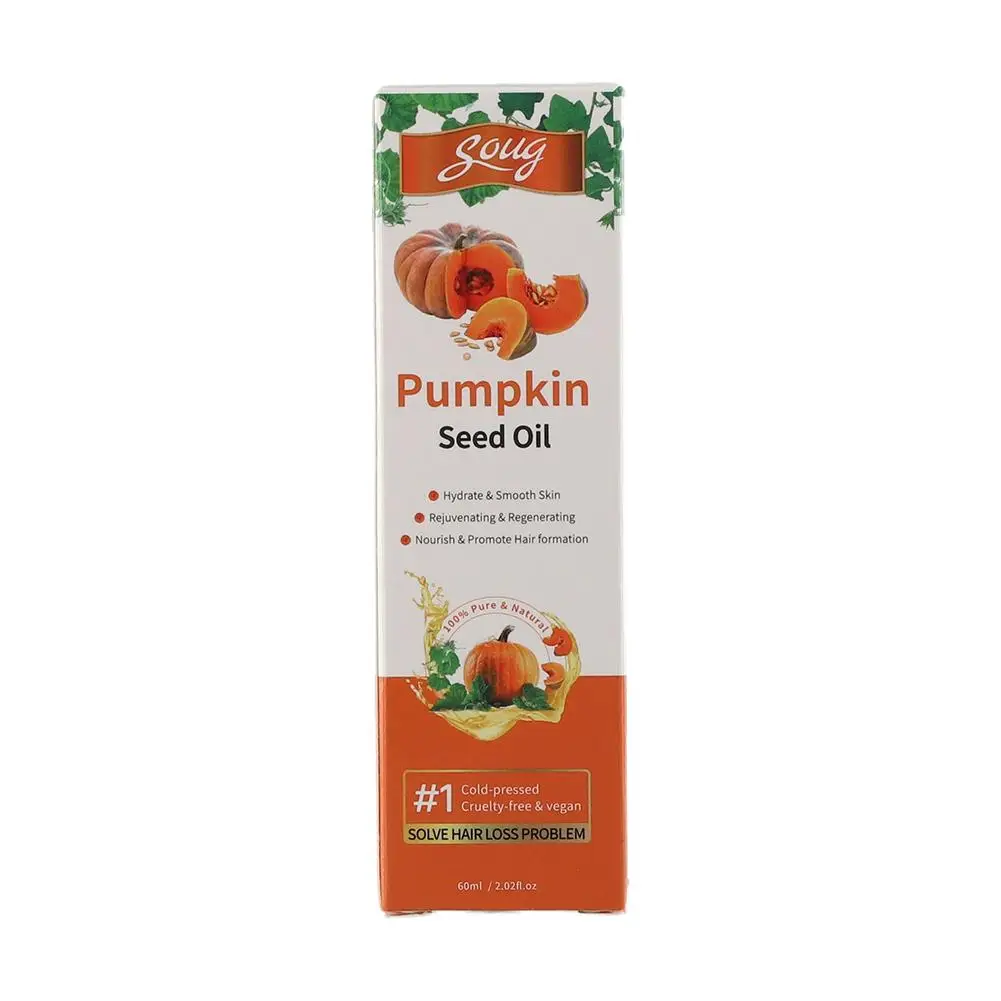 60ml Pumpkin Seed Oil Body Skin Nourishing Scalp Massage Cracked Health Hair Nourishing 1pcs Repair Dry Damaged K1G4