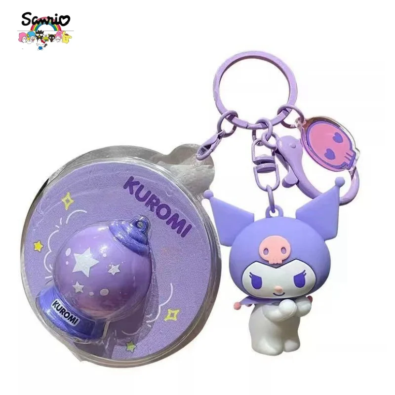 Sanrio kuromi glowing shining planet series accessories keychain pendant cute My melody Cinnamoroll Pochacco cartoon model gift