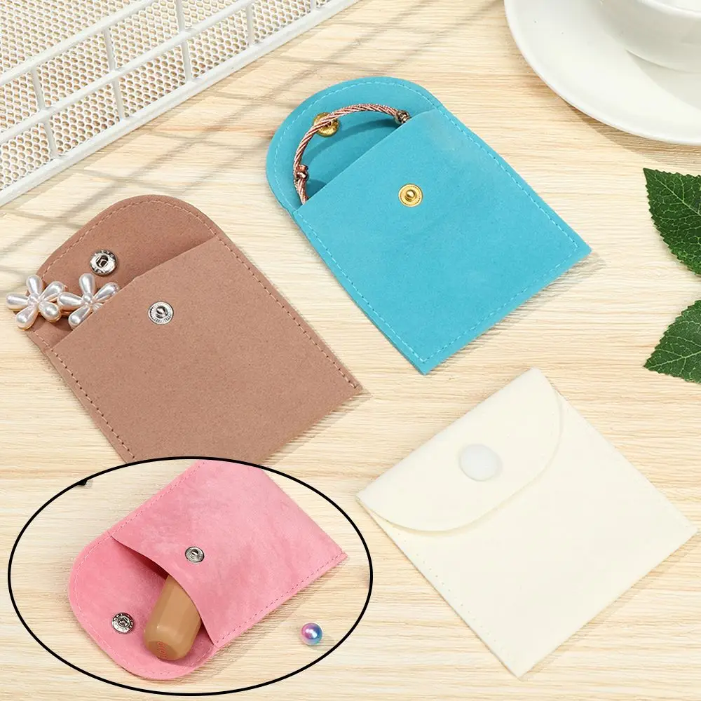 Jewelry Packaging Bag Snap Velvet Necklace Earrings Ring Storage Pouch Velvet Gift Bracelet Wrapping Bag