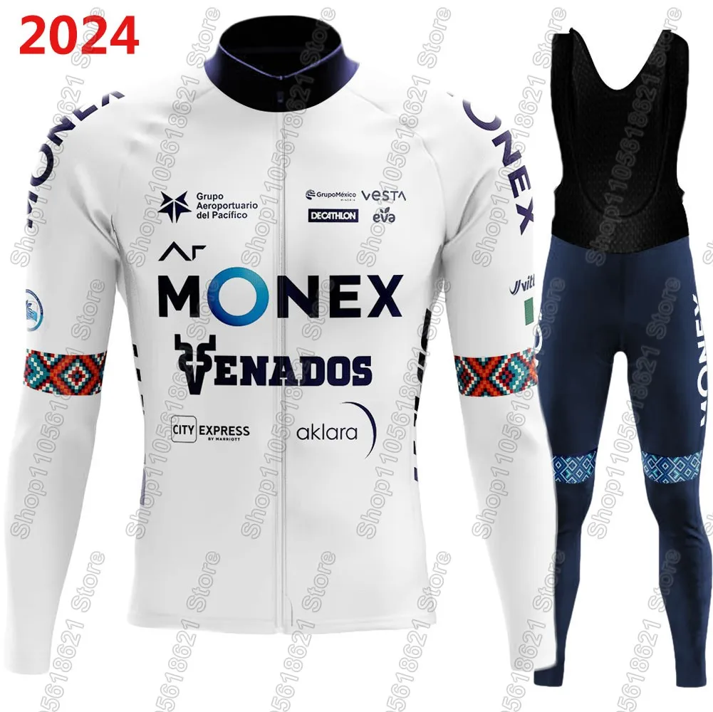 チームレース-ar-monex-2024-サイクリングジャージセット-メキシコ-長袖サイクリングウェアスーツ-メンズ長袖mtbバイク-ロードパンツ-ビブ