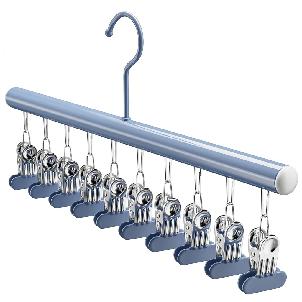 Baby Clothes Drying Rack Foldable Plastic Socks Hanger Windproof Space Saving Organizer for Dormitory Balcony Travel Home