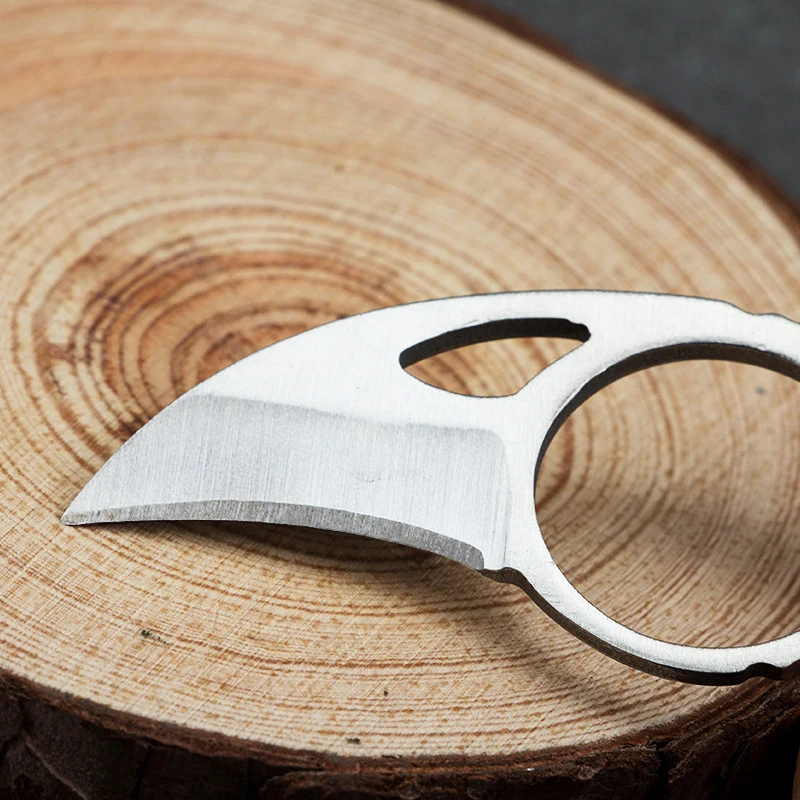 Cuchillo de collar colgante táctico autodefensa acero inoxidable - imagen 5
