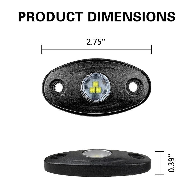 4/6/8Pcs Waterproof Led Rock Lights Neon Lights Atmosphere Decoration Underbody Underwheel Lamp for Truck Atv Suv Trail Boat 4X4