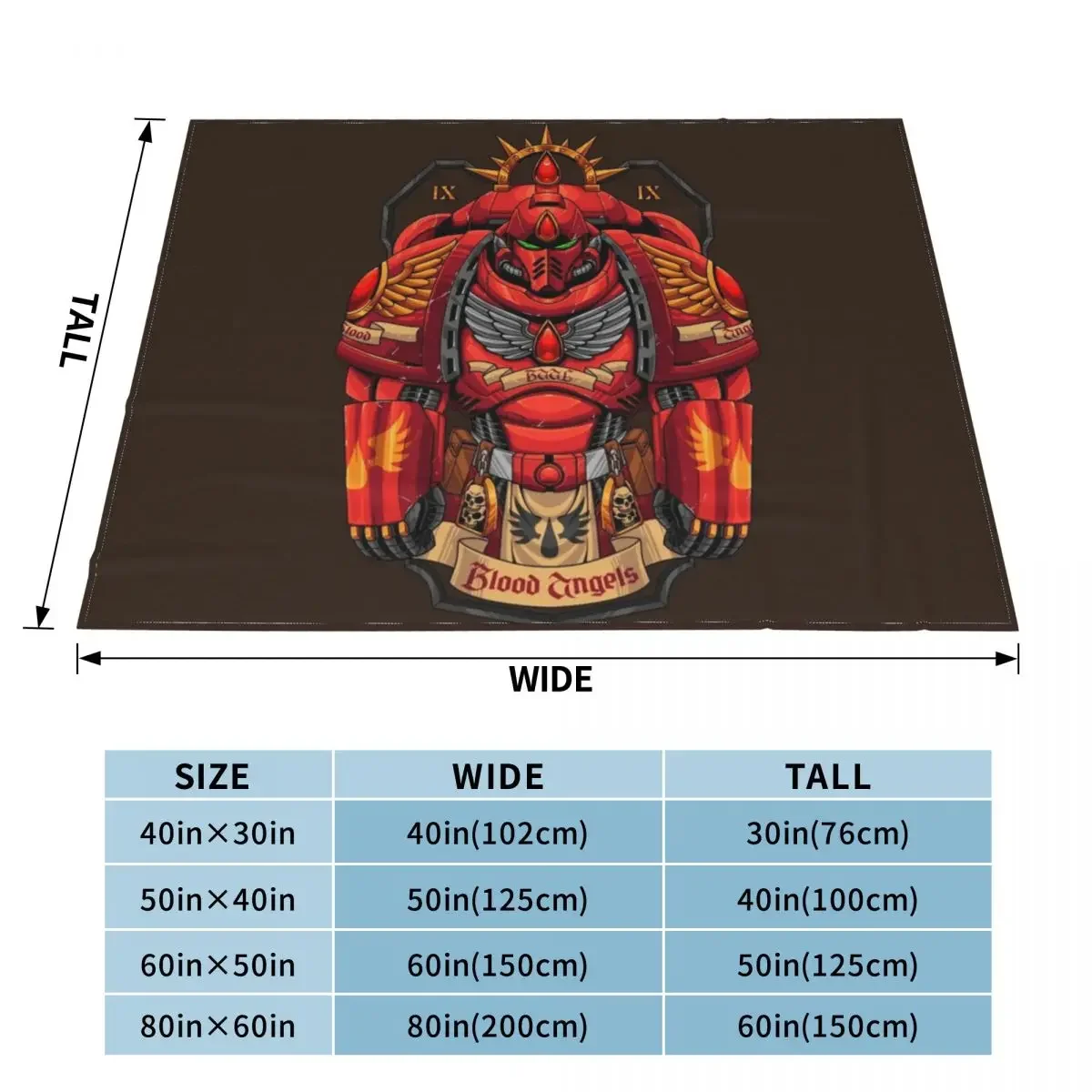 Blood Angels \t \t Throw Blanket Blanket Luxury Thin Blanket Decorative Bed Blankets Luxury Blanket