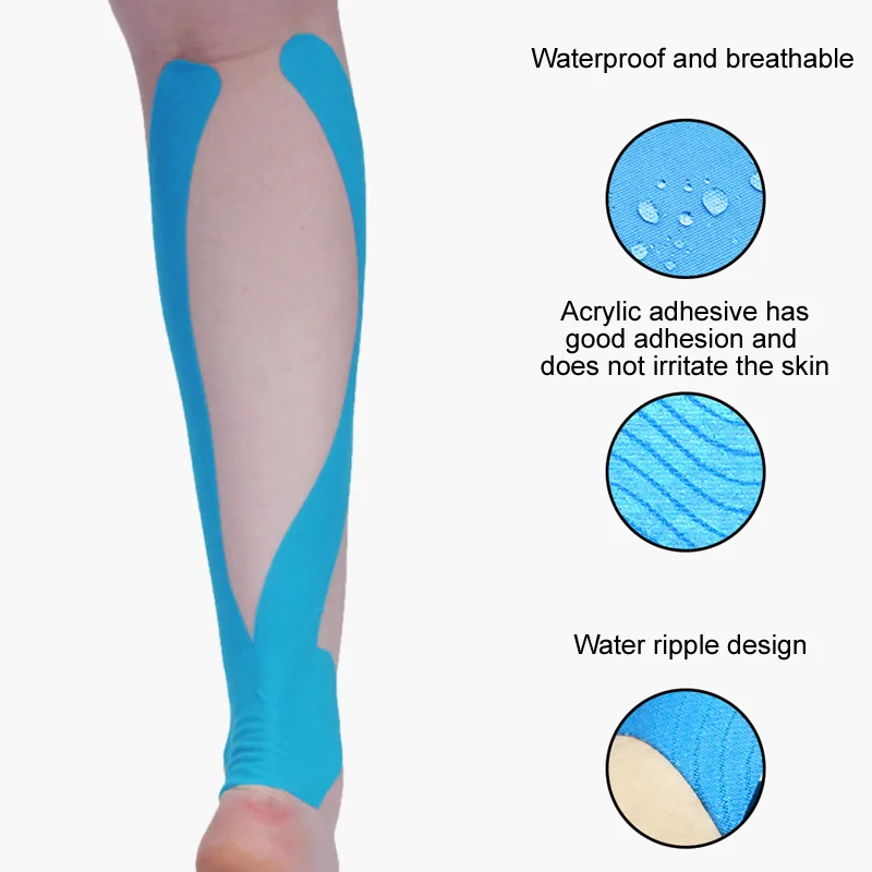 Cinta de kinesiología atlética precortada, cinta deportiva especial para rodilla, cintura, espalda, cuello, recuperación muscular, alivio del dolor,