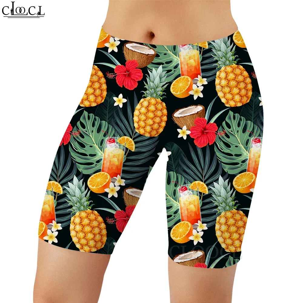 CLOOCL New Women Legging Plant Leaves and Fruit Pattern 3D Printed Casual Shorts for Female Gym Workout Jogging Fitness Leggings