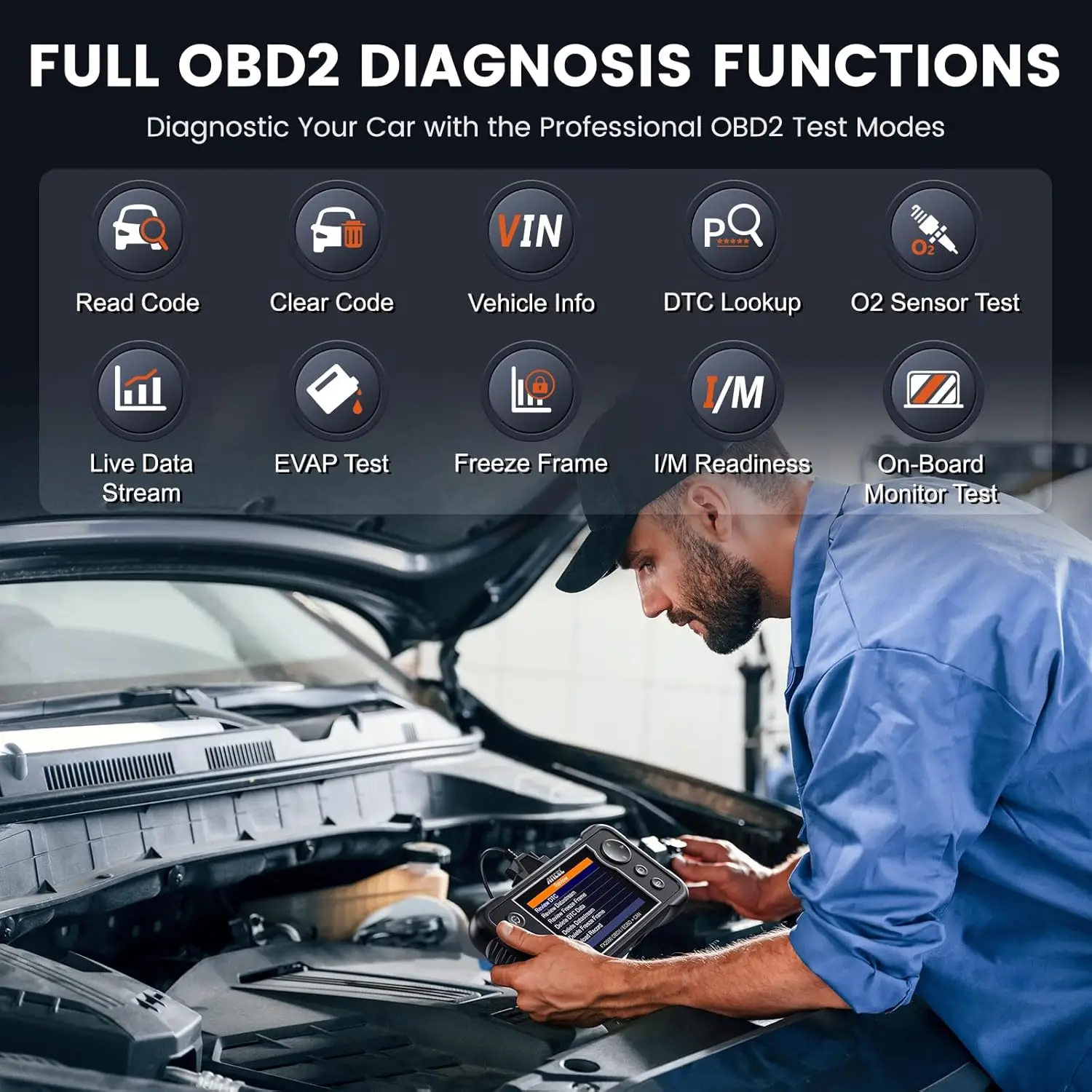 الماسح الضوئي FX2000-US Obd2، قارئ رمز نقل ABS SRS، أداة تشخيص المحرك، ترقية مجانية #6