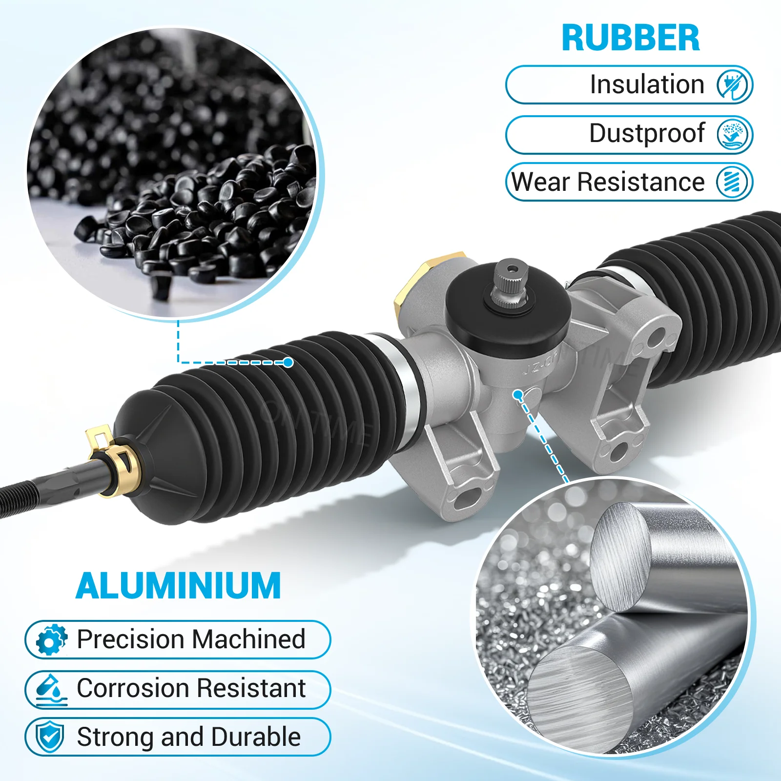 Gruppo scatola sterzo carrello da golf per modelli Club Car dal 2004 in poi precedente e 2018-up Tempo OEM # 102288601 1022886-01 103679701