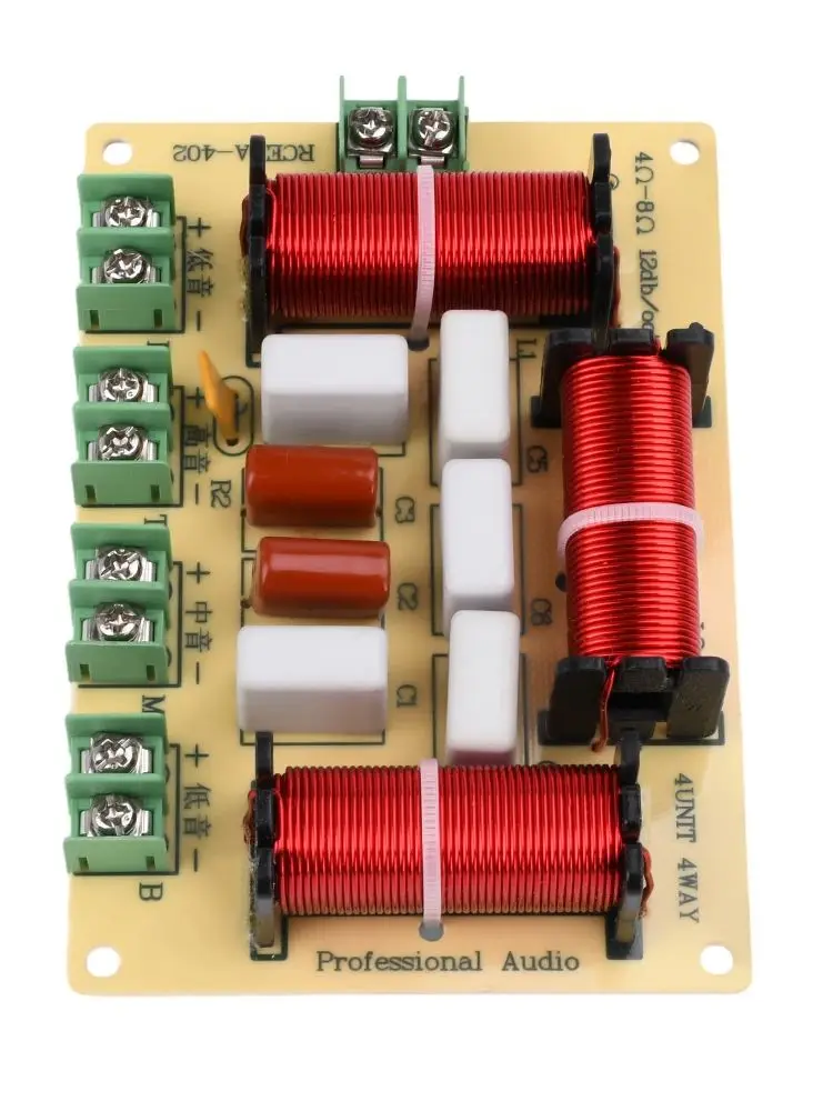 Diviseur de fréquence de basse pour haut-parleur à 4 voies, 1 pièce/2 pièces, pour Home cinéma, Circuit stéréo Hifi, filtres croisés Audio stéréo