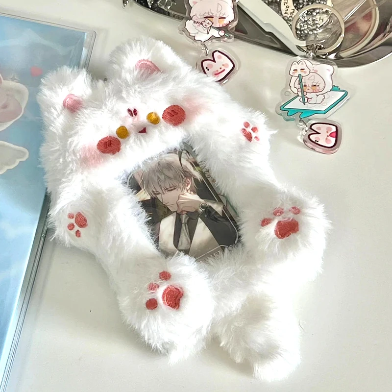 Plush Photo Card Holder  Cute Idol  Small Card Holder Photocard Photo Card Case Photocard Frame Dsiplay Storage Supplies