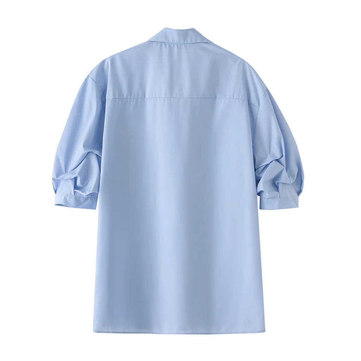 

TRAF & Women 2025 Spring New Fashion Lazy Style Solid Color Shirt Chic V-Neck Joker Pocket Long Sleeve Top Blouses Mujer