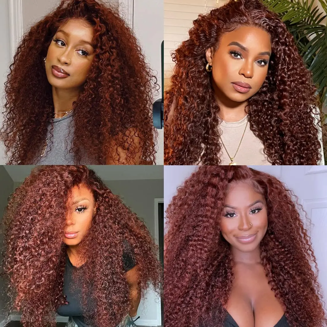 Reddish Brown Deep Wave 13x4 13x6 Lace Front Human Hair Wigs Remy Brazilian Curly Wigs For Women Colored Wigs Glueless 180%