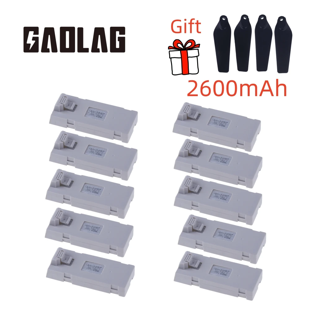 1/10Pcs 3.7V 2600Mah Battery for E88 E88PRO E88MAX E525 E99 E99PRO P1 P5PRO K3 S1 P8  Drone Battery Special Battery Rc Parts