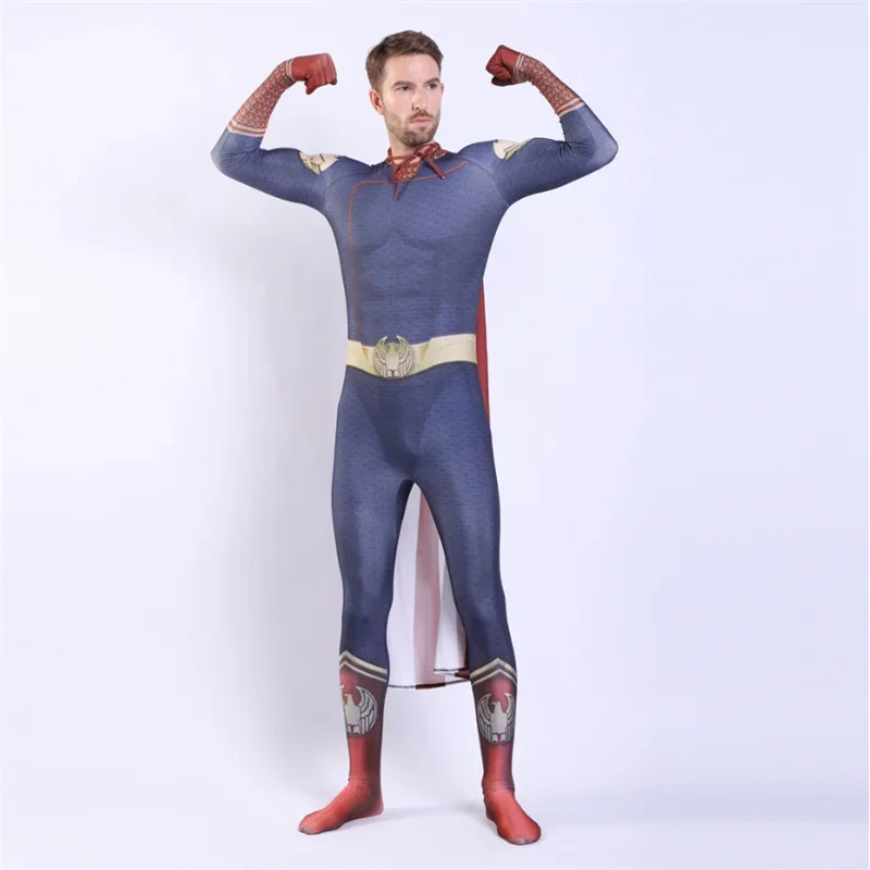 Die Jungen Homelander a-trainieren die tiefen die sieben Sternenlicht Cosplay Kostüme Erwachsene Kinder 3D Spandex Zentai Anzug Bodysuit Kostüme