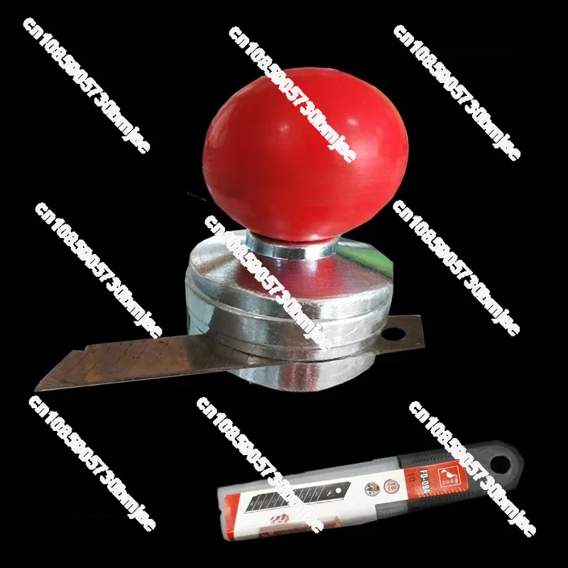 Manual Woodworking Trimmer Red Ball PVC Blister Film Scraping Bright Plated Youmu Veneer Knife Quick Trimming