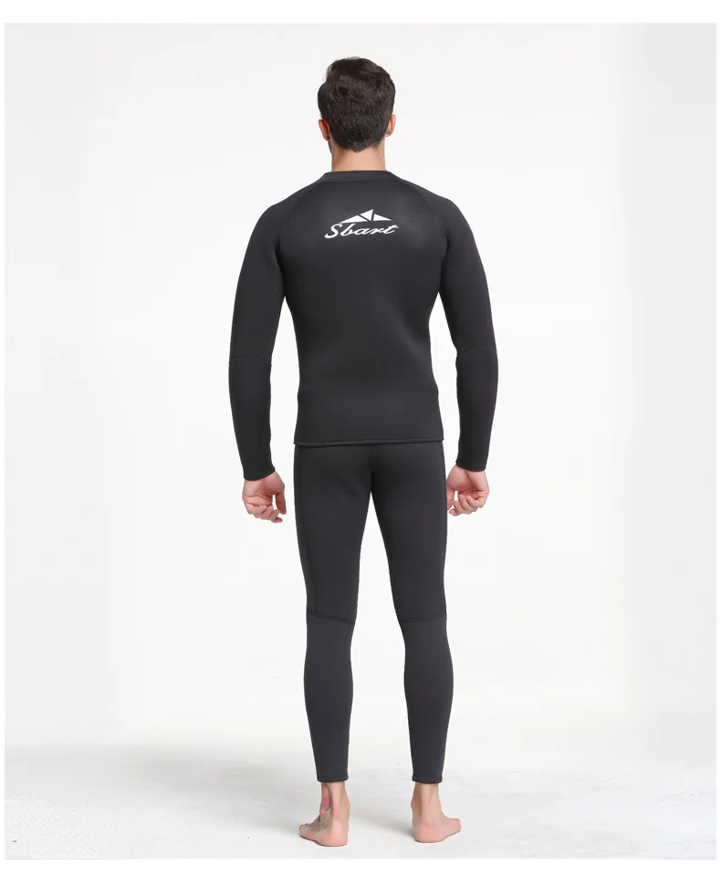 SBART 1.5/3mm wetsuit split body warm diving suit long sleeved cold and sun proof snorkeling winter swimming suit and pants set