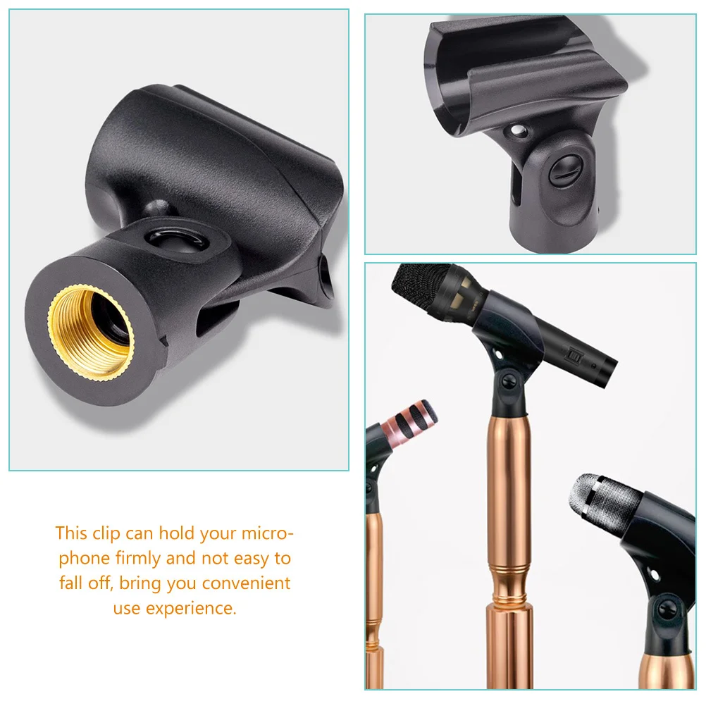 

2Pcs Professional Microphone Clips for Stands Anti Slip Adjustable Design for Concerts and Plays Durable and Stylish
