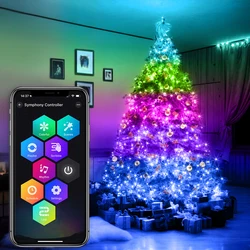Smart Bluetooth RGB/IC LED String Lights with App Remote Control 10m 66leds USB for Christmas Tree Home Garland Decor Fairy