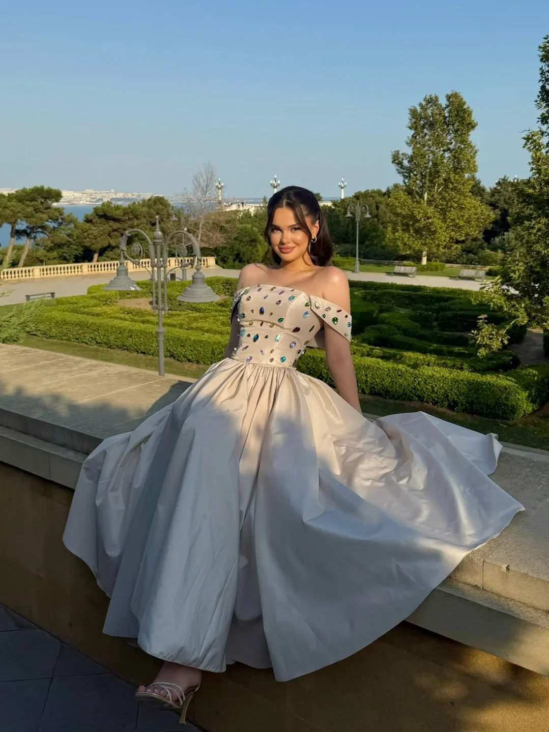 AsaNagi Arabia Elegante Ballkleider Weiß Damen Saudi-Arabien Trägerlos Perlen Sexy Luxuriös 2025, Abend فسات Mustaة