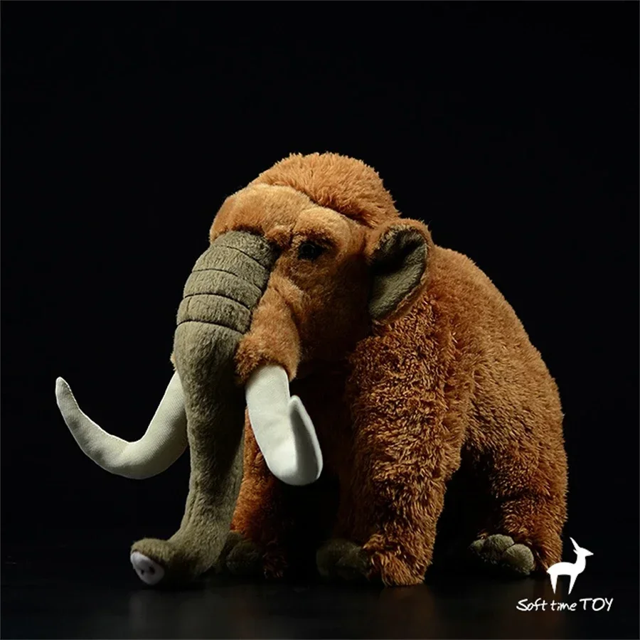 Mammoth Plush Toy High Fidelity Eephant Plushie Fossil Peluche Lifelike Stuffed Animals Simulation Doll Kawai Toy Gifts For Kids