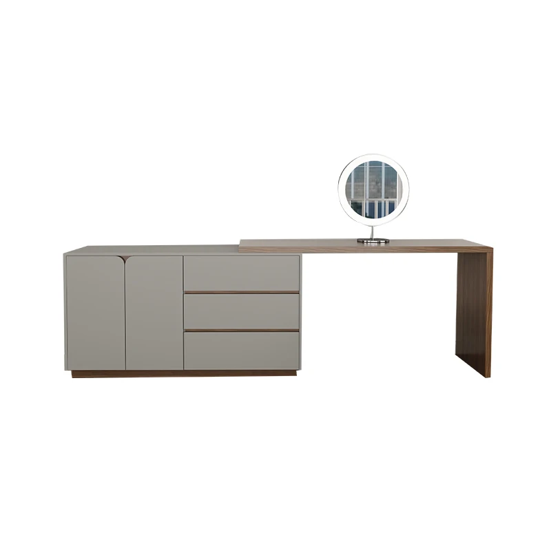 

Simple and modern retractable dressing and makeup cabinet integrated bedroom household dresser table storage storage