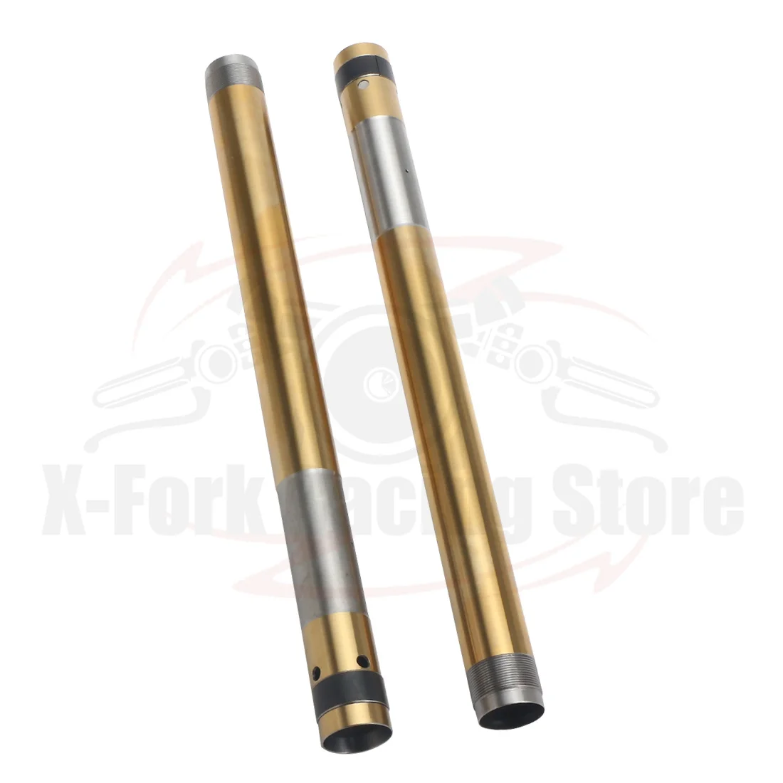 Gold Front Fork Inner Tubes Pipes For DUCATI Monster 821 2014-2018 Monster 821 Stripes 2017 Monster 797 Plus 2017 Fork Legs Pair