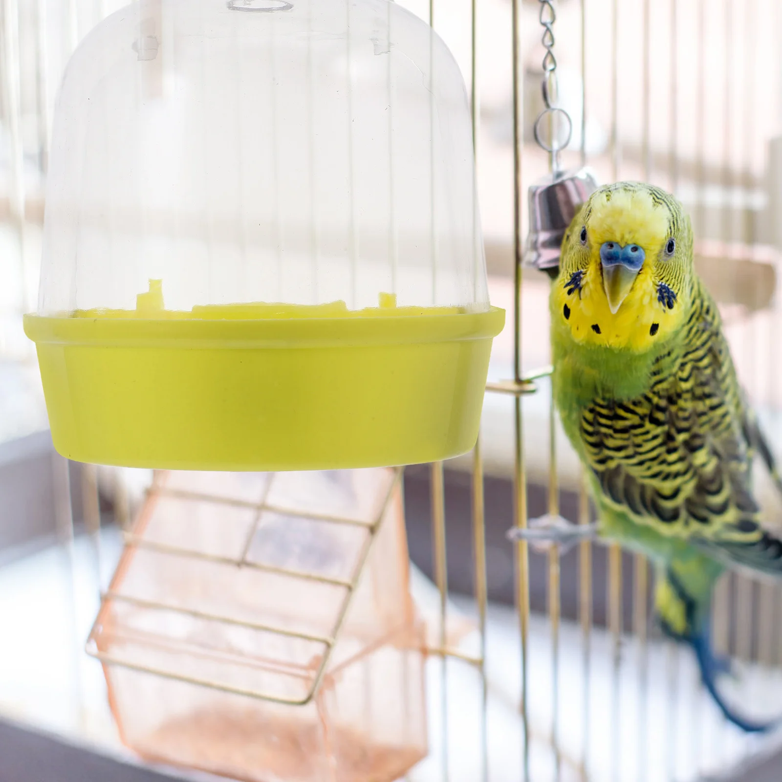 

Parrot Bath Tub for Cage Automatic Bird Bath with Rust Resistant ABS Material Splashproof Design for Pet Bird Hygiene and