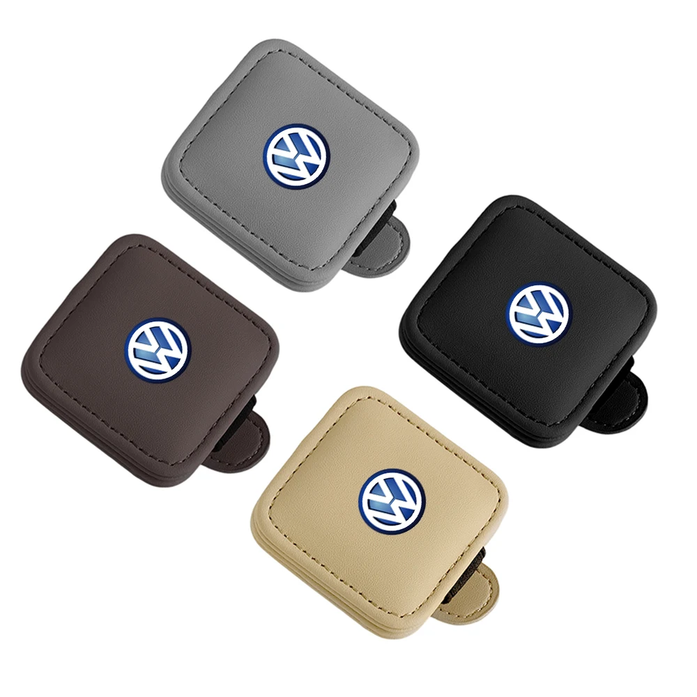 Car Sun Visor Sunglasses Clip Magnetic Case Holder Ticket Card Holder Car Accessories For Volkswagen VW Golf GTI Tiguan Passat