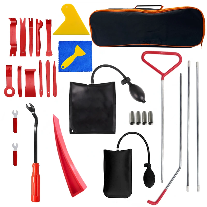 Hot Car Door Repair Hand Tools Wedge Pump Locksmith Thickened Kit Air Cushion Emergency Open Unlock  Long Reach Grabber Tool Set