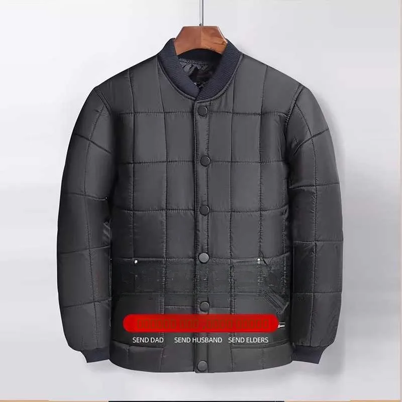 

Мужское зимнее хлопковое пальто Thiened Fce Jaet, хлопковое пальто для папы среднего возраста и ly andpa, верхняя одежда