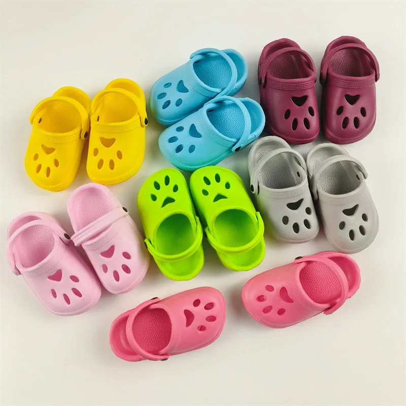 

2PCS/Pair Lovely Cute Sandal Slipper Plastic Foam Rubber 3D Beach Shoes Pet Shoe Keyring Mini EVA Little Croc Shoe Keychains