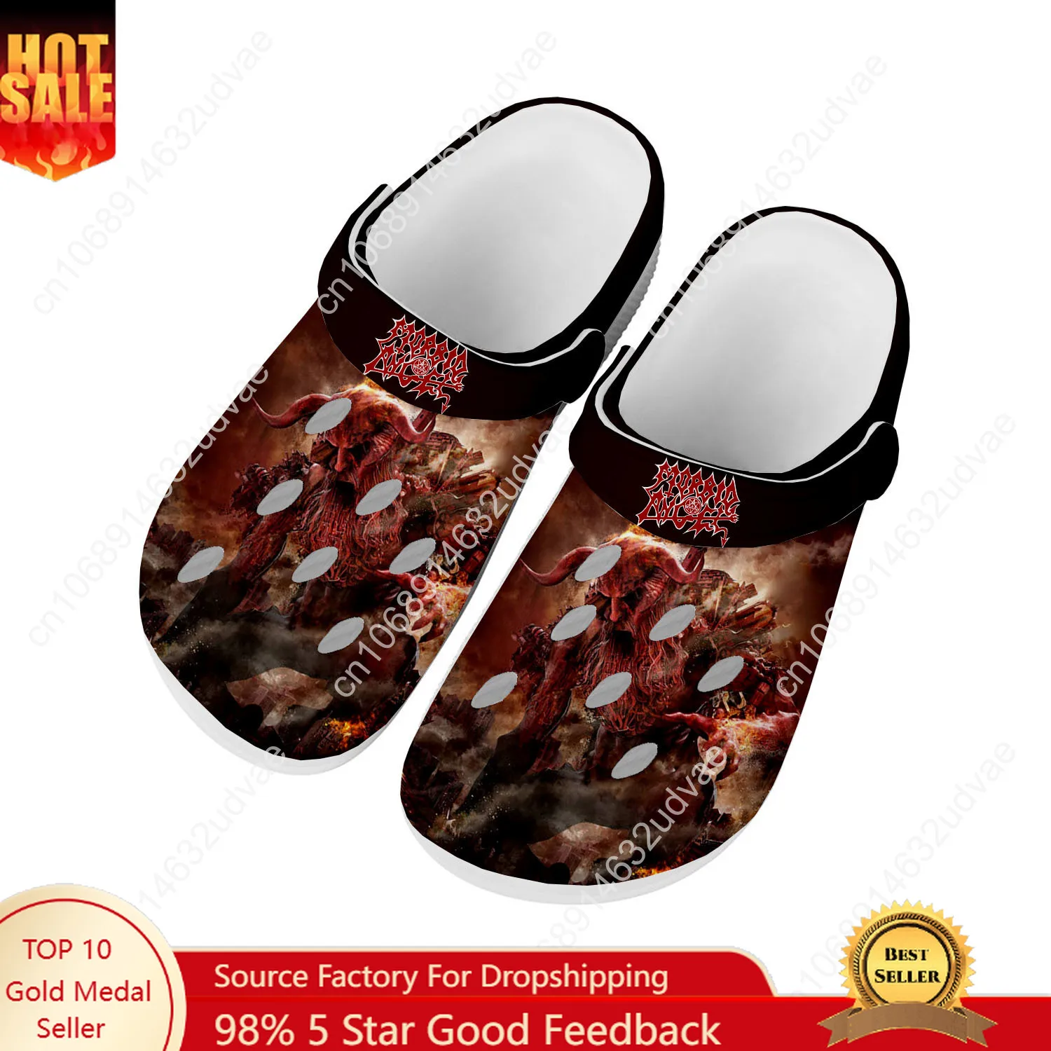 

Morbid Angel Water Shoes Mens Womens High Quality Fashion Home Garden Clogs Customizd Sandals Beach Breathable Hole Slippers